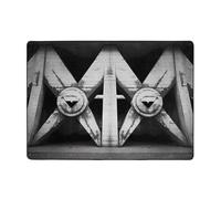 WZYWHJ Tappeti per soggiorno, tappeto runner antiscivolo per asilo nido tappeto da gioco 203,2 x 147,3 cm architettura in bianco e nero stampato