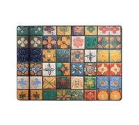 WZYWHJ Tappeti per soggiorno, tappeto runner antiscivolo per asilo nido tappeto da gioco 203,2 x 147,3 cm con stampa retrò antica
