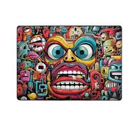 WZYWHJ Tappeti per soggiorno, tappeto runner antiscivolo per asilo nido tappeto da gioco 203,2 x 147,3 cm grande bocca stampata