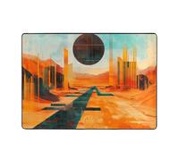 WZYWHJ Tappeti per soggiorno, tappeto runner antiscivolo per asilo nido tappeto da gioco 203,2 x 147,3 cm motivo circuito desertico