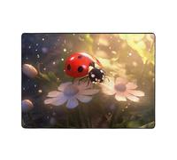 WZYWHJ Tappeti per soggiorno, tappeto runner antiscivolo per asilo nido tappeto da gioco 203,2 x 147,3 cm bella coccinella stampata
