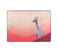 WZYWHJ Tappeti per soggiorno, tappeto runner antiscivolo per asilo nido tappeto da gioco 203,2 x 147,3 cm animali che distogliono lo sguardo stampato