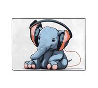 WZYWHJ Tappeti per soggiorno, tappeto runner antiscivolo per asilo nido tappeto da gioco 203,2 x 147,3 cm con l'immagine dell'elefante nella stanza