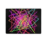 WZYWHJ Tappeti per soggiorno, tappeto runner antiscivolo per asilo nido tappeto da gioco 203,2 x 147,3 cm con immagine a linee al neon