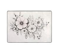 WZYWHJ Tappeti per soggiorno, tappeto runner antiscivolo per asilo nido tappeto da gioco 203,2 x 147,3 cm belle linee di fiori stampati