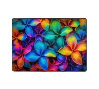 WZYWHJ Tappeti per soggiorno, tappeto runner antiscivolo per asilo nido tappeto da gioco 203,2 x 147,3 cm hawaiano colorato fiore stampato