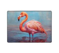 WZYWHJ Tappeti per soggiorno, tappeto runner antiscivolo per asilo nido tappeto da gioco 203,2 x 147,3 cm bel fenicottero stampato