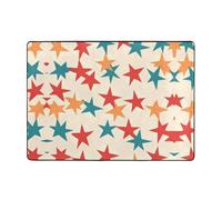 WZYWHJ Tappeti per soggiorno, tappeto runner antiscivolo per asilo nido tappeto da gioco 203,2 x 147,3 cm molte stampe a cinque punte con stelle