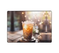 WZYWHJ Tappeti per soggiorno, tappeto runner antiscivolo per asilo nido tappeto da gioco 203,2 x 147,3 cm tè al latte stampato