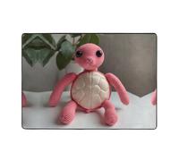 WZYWHJ Tappeti per soggiorno, tappeto runner antiscivolo per asilo nido tappeto da gioco 203,2 x 147,3 cm rosa tartaruga bambola stampata