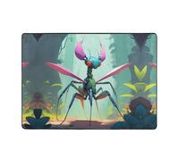WZYWHJ Tappeti per soggiorno, tappeto runner antiscivolo per asilo nido tappeto da gioco 203,2 x 147,3 cm Pixel Mantis stampe