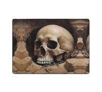 WZYWHJ Tappeti per soggiorno, tappeto runner antiscivolo per asilo nido tappeto da gioco 203,2 x 147,3 cm teschio nella fossa stampato