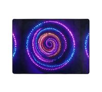 WZYWHJ Tappeti per soggiorno, tappeto runner antiscivolo per asilo nido tappeto da gioco 203,2 x 147,3 cm con immagine a vortice al neon
