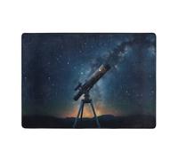 WZYWHJ Tappeti per soggiorno, tappeto runner antiscivolo per asilo nido tappeto da gioco 203,2 x 147,3 cm Il cielo stellato nel telescopio stampato