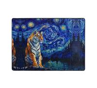WZYWHJ Tappeti per soggiorno, tappeto runner antiscivolo per asilo nido tappeto da gioco 203,2 x 147,3 cm con stampa tigre nel cielo