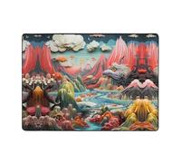 WZYWHJ Tappeti per soggiorno, tappeto runner antiscivolo per asilo nido tappeto da gioco 203,2 x 147,3 cm stampa montagne e mari