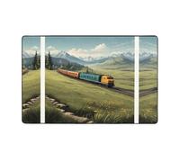 WZYWHJ Tappeti per soggiorno, tappeto runner antiscivolo, tappeto da gioco, 152,4 x 99,1 cm, treno che corre sulla prateria stampato