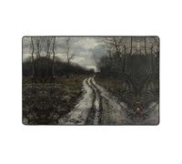 WZYWHJ Tappeti per soggiorno, tappeto runner antiscivolo, tappeto per asilo nido tappeto da gioco, 152,4 x 99,1 cm, strada fangosa dopo la pioggia, stampato