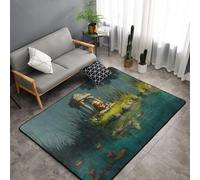 WZYWHJ Tappeti per soggiorno, tappeto runner antiscivolo, tappeto per asilo nido tappeto da gioco, 152,4 x 99,1 cm, motivo: tigre nel padiglione stampato