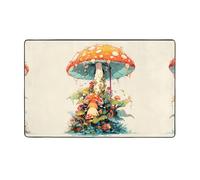 WZYWHJ Tappeti per soggiorno, tappeto runner antiscivolo, tappeto per asilo nido tappeto da gioco, 152,4 x 99,1 cm, ombrello stampato con fungo
