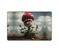 WZYWHJ Tappeti per soggiorno, tappeto runner antiscivolo, tappeto per asilo nido tappeto da gioco, 152,4 x 99,1 cm, motivo: la terrificante pianta piranha stampata