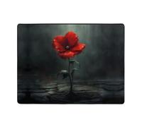 WZYWHJ Tappeti per soggiorno, tappeto runner antiscivolo, tappeto per asilo nido tappeto da gioco, 160 x 121,9 cm, motivo: piccoli fiori rossi sotto la pioggia stampati