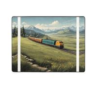 WZYWHJ Tappeti per soggiorno, tappeto runner antiscivolo tappeto per asilo nido tappeto da gioco 160 x 122 cm treno che corre sulla prateria stampato