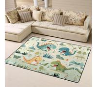 WZYWHJ Tappeti per soggiorno, tappeto runner antiscivolo tappeto per asilo nido tappeto da gioco 160 x 122 cm con simpatico dinosauro stampato
