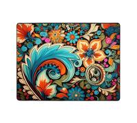 WZYWHJ Tappeti per soggiorno, tappeto runner antiscivolo tappeto per asilo nido tappeto da gioco 160 x 122 cm con stampa floreale