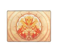 WZYWHJ Tappeti per soggiorno, tappeto runner antiscivolo tappeto per asilo nido tappeto da gioco 203,2 x 147,3 cm fioritura fiori gialli stampati