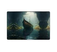 WZYWHJ Tappeti per soggiorno, tappeto runner tappeto antiscivolo per asilo nido tappeto da gioco 152,4 x 99,1 cm naufragio in fondo al lago stampato