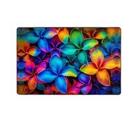 WZYWHJ Tappeti per soggiorno, tappeto runner tappeto antiscivolo per asilo nido tappeto da gioco 152,4 x 99,1 cm hawaiano colorato fiore stampato