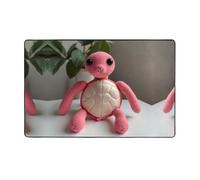 WZYWHJ Tappeti per soggiorno, tappeto runner tappeto antiscivolo per asilo nido tappeto da gioco 152,4 x 99,1 cm rosa tartaruga bambola stampata