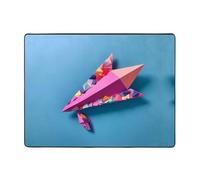WZYWHJ Tappeti per soggiorno, tappeto runner tappeto antiscivolo per asilo nido tappeto da gioco 160 x 122 cm stampa aeroplani di carta colorata