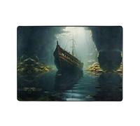 WZYWHJ Tappeti per soggiorno, tappeto runner tappeto antiscivolo tappeto per asilo nido tappeto da gioco 203,2 x 147,3 cm naufragio in fondo al lago stampato