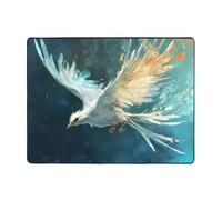 WZYWHJ Tappeti per soggiorno, tappeto runner tappeto antiscivolo tappeto per asilo nido tappeto da gioco 160 x 122 cm immagine uccello bianco che vola