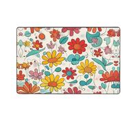WZYWHJ Tappeti, soggiorno tappetini runner tappeto antiscivolo nursery tappeto da gioco 152,4 x 99,1 cm fiore colorato stampato