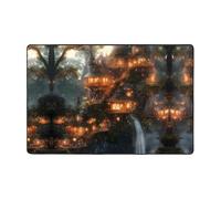 WZYWHJ Tappetino antiscivolo tappeto Fairy Tale World Pattern morbido e confortevole buon assorbimento d'acqua sizeName per soggiorno e balcone