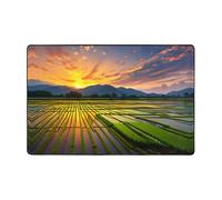 WZYWHJ tappetino antiscivolo tappeto risaia campo sole modello morbido e confortevole buon assorbimento d'acqua sizeName per soggiorno e balcone