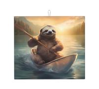 WZYWHJ Tappetino da cucina per asciugare la pigrizia, realizzato in spugna assorbente, con cordino per appenderlo, 45,7 x 40,6 cm