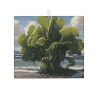 WZYWHJ Tappetino per asciugare le immagini di alghe magiche per la cucina: realizzato in spugna assorbente, con cordino per appenderlo, 45,7 x 40,6 cm