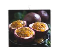 WZYWHJ Tappetino scolapiatti in agrodolce con stampa di frutto della passione per la cucina: realizzato in spugna assorbente, con cordino per appenderlo, 45,7 x 40,6 cm
