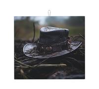 WZYWHJ Tappetino scolapiatti per cucina con cappello da pirata nel deserto: realizzato in spugna assorbente d'acqua, con cordino per appenderlo, 45,7 x 40,6 cm