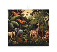 WZYWHJ Tappetino scolapiatti per cucina: realizzato in spugna assorbente, con cordino per appenderlo, 45,7 x 40,6 cm