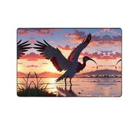 WZYWHJ Tappeto antiscivolo con motivo uccelli che volano sul mare Stampe morbide e confortevoli, con un buon assorbimento di acqua. Nome per soggiorno e balcone