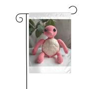 Wzywhj Tartaruga rosa immagine estate giardino bandiera double face decorazione cortile 30,5 x 45,7 cm