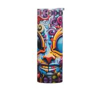 WZYWHJ Tazza in acciaio inox da 590 ml - Tazza ecologica di qualità con coperchio sigillabile ed effetto isolante senza accessori Art Doodle Cat stampato