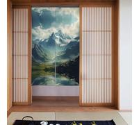 WZYWHJ Tende stampate con le Alpi che si allungano, divisori versatili per casa, ufficio, cucina, bagno, tenda elegante e funzionale, 86,4 x 142,2 cm