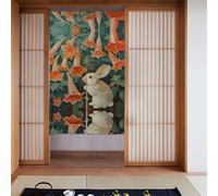 WZYWHJ Tende stampate Little Rabbit Under The Morning Glory, versatili divisori per casa, ufficio, cucina, bagno, tenda elegante e funzionale, 86,4 x 142,2 cm