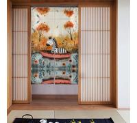 WZYWHJ Tende stampate Little Zebra on the Boat - Divisori versatili per casa, ufficio, cucina, bagno, tenda elegante e funzionale 86,4 x 142,2 cm